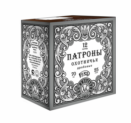 Патрон дроб. 12/70 СКМ Русь 36 гр 25 шт.