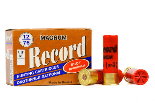 Патрон дроб. 12/76 Record Магнум 