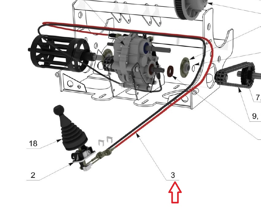 Трос кулисы КПП Tinger (10677)