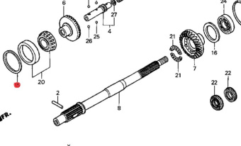 Шайба регулировочная Honda (90531-ZW1-B00) Шайба регулировочная Honda (90531-ZW1-B00)