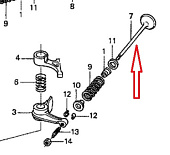 Клапан впускной HONDA (14711-ZY1-000) BF20