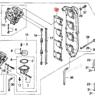 ��������� ��������� ���������� Honda (17384-ZW1-000)