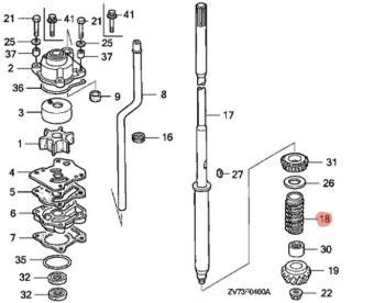 ������� ��������������� Honda (41116-ZV5-000) BF-50