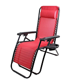 Кресло-шезлонг Ecos складное с подставкой 120кг. CHO-137-13 Люкс, красный (993160) Кресло-шезлонг Ecos складное с подставкой 120кг. CHO-137-13 Люкс, красный (993160)