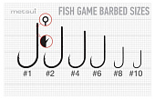 ������ metsui FISH GAME BARBED ���� bln, ������ � 6, � ��. 12 ��.