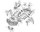Накладка крыла передняя левая РМ-500 (V10700005) Накладка крыла передняя левая РМ-500 (V10700005)