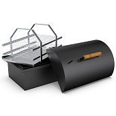 Коптильня  двухярусная с гидрозатвором Smoky Lux 55 BLACK (ВЗР2265-1)