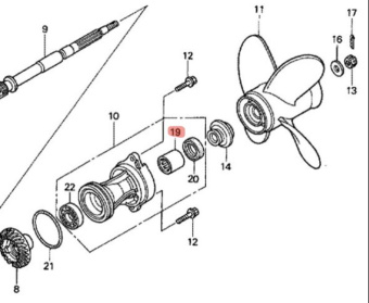 ��������� ���������� HONDA (91072-KT7-003)  BF15