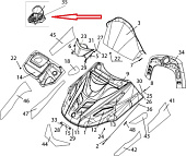 Капот Тайга Варяг 550 V в сборе (С407000680) Капот Тайга Варяг 550 V в сборе (С407000680)