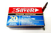 Патрон 5.56x45 (223 Rem) БПЗ ОБ (FMJ) Silver (20шт. уп.) 4г. Патрон 5.56x45 (223 Rem) БПЗ ОБ (FMJ) Silver (20шт. уп.) 4г.