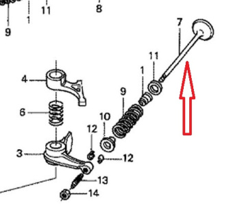 ������ �������� HONDA (14711-ZY1-000) BF20