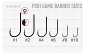  metsui FISH GAME BARBED  bln,   4,  . 12 .