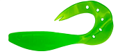 Твистер несъедоб. Helios Kasandra 4"29/10,9см Electric green 100шт. (HS-34-007-N)