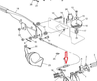 Трос привода стояночного тормоза Argo HDI (165-33) Трос привода стояночного тормоза Argo HDI (165-33)