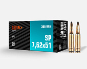 Патрон 7.62х51 (308Win) НПЗ ПО (SP) 9,3г. Биметалл