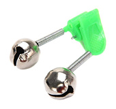 Бубенчик DOUBLE BELL CLIP 18mm  (зеленая клипса)